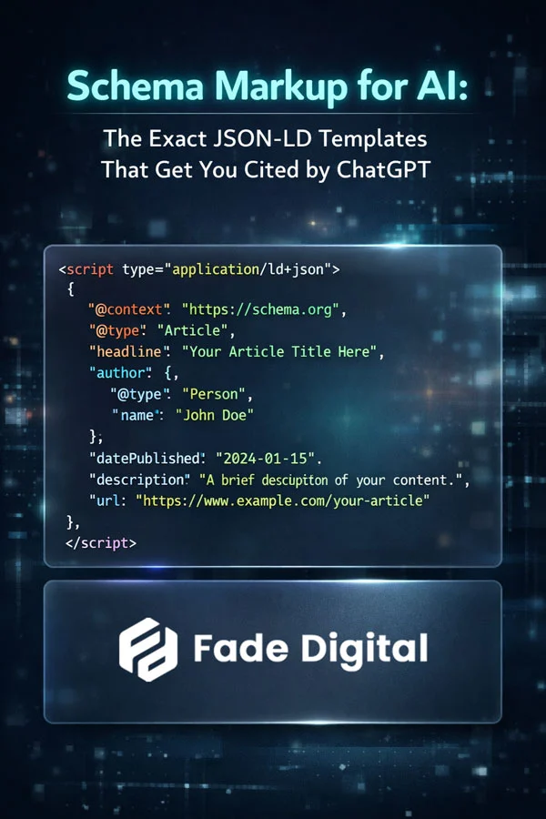 Schema Markup for AI: The JSON-LD Templates That Get You Cited by ChatGPT