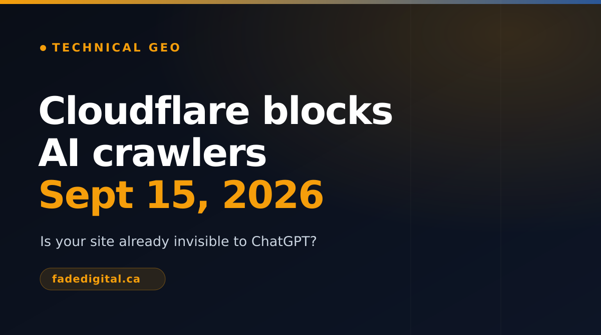 Cloudflare Starts Blocking AI Crawlers on September 15. Is Your Site Ready?