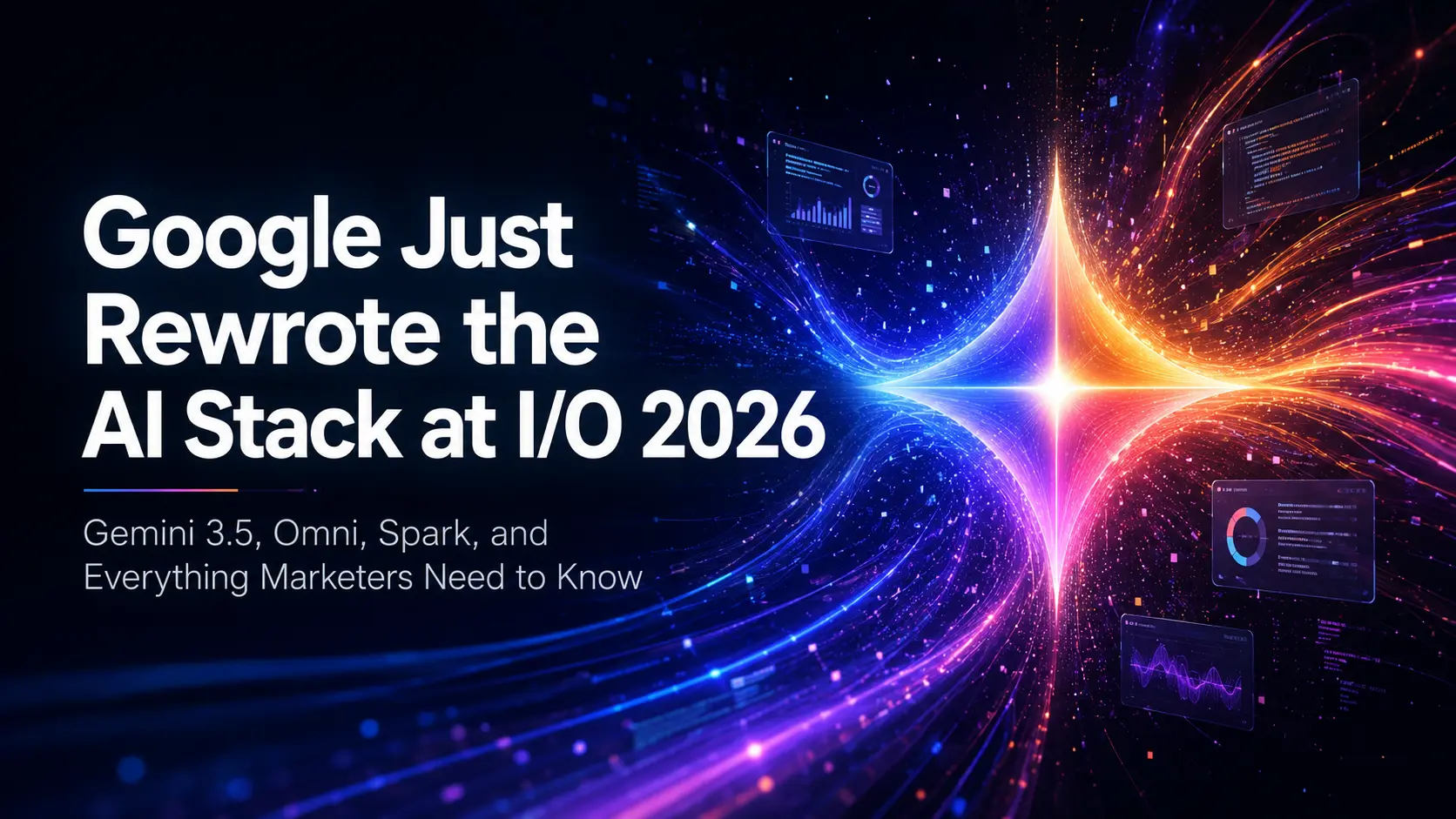 Google Just Rewrote the AI Stack at I/O 2026: Gemini 3.5, Omni, Spark, and Everything Marketers Need to Know